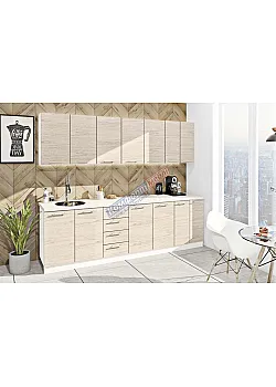 Модульна кухня Комфорт Еко 2,6 м пряма Дуб білений