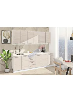 Модульна кухня Комфорт Еко 2,4 м пряма Дуб білений