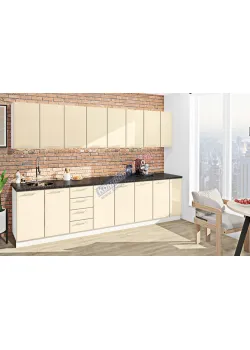 Модульная кухня Комфорт Хай-тек 310 см Крем