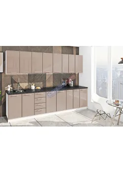 Модульная кухня Комфорт Хай-тек 3,0 метра Медовый