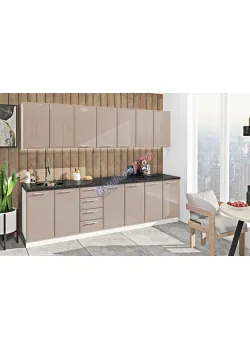 Модульная кухня Комфорт Хай-тек 2800 мм Медовый