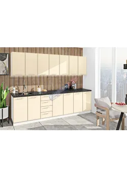 Модульная кухня Комфорт Хай-тек 2.8 метра Крем