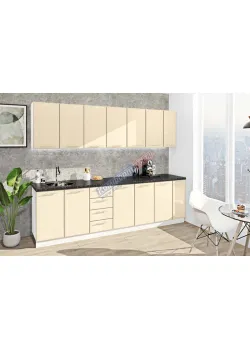 Модульная кухня Комфорт Хай-тек 270 см Крем