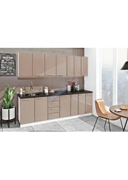 Модульная кухня Комфорт Хай-тек 250 см Медовый