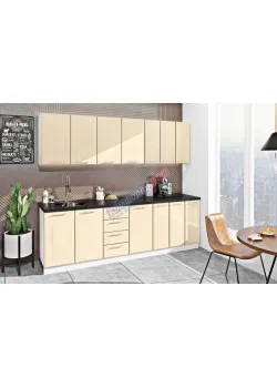 Модульная кухня Комфорт Хай-тек 2500 мм Крем