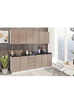 Модульная кухня Комфорт Хай-тек 2.3 метра Медовый