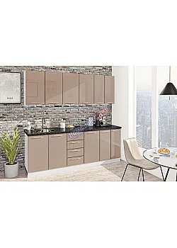 Модульная кухня Комфорт Хай-тек 2200 мм Медовый