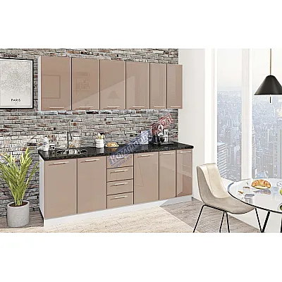 Модульна кухня Хай-тек 2200 мм Медовий-0