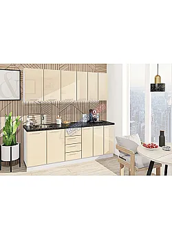 Модульная кухня Комфорт Хай-тек 2.1 м Крем