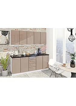Модульная кухня Комфорт Хай-тек 2000 мм Медовый