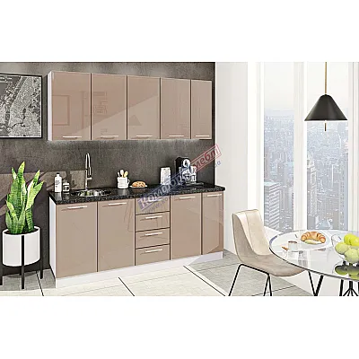 Модульна кухня Хай-тек 190 см Медовий-0