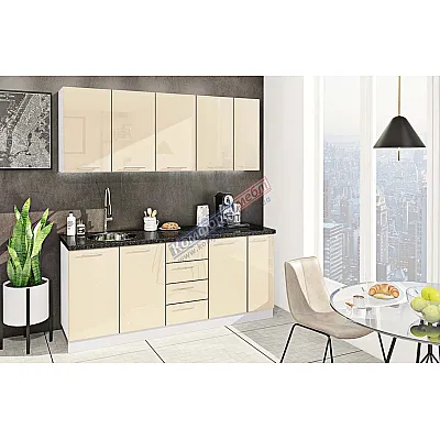 Модульна кухня Хай-тек 1900 мм Крем-0