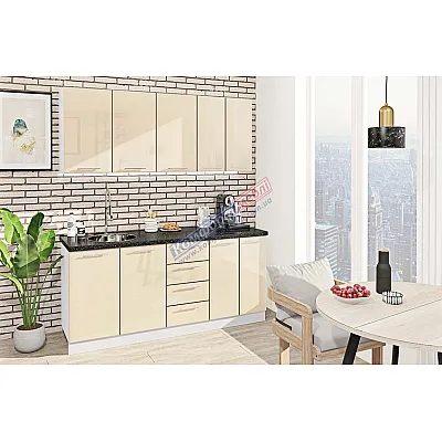 Модульна кухня Хай-тек 1,8 метра Крем-0