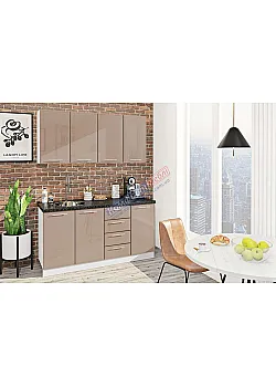 Модульная кухня Комфорт Хай-тек 1.6 метра Медовый