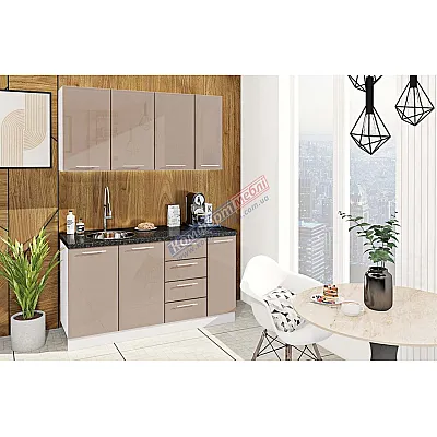 Модульна кухня Хай-тек 1.5 м Медовий-0