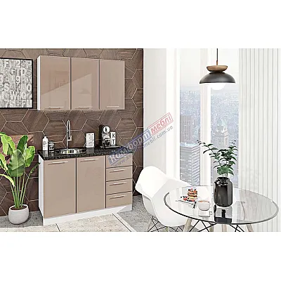 Модульна кухня Хай-тек 1,2 м Медовий-0