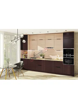 Модульная кухня Комфорт Хай-тек текстурированный 3,6м Дуб венге, Дуб молочный