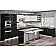 Модульна кухня Хай-тек текстурований 4,05х3,05м дуб білений, Чорна-4-thumb