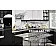 Модульна кухня Хай-тек текстурований 4,05х3,05м дуб білений, Чорна-4-thumb