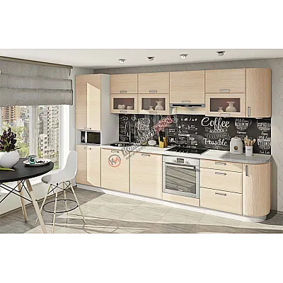 Модульна кухня Хай-тек текстурований 3300мм Дуб молочний-0