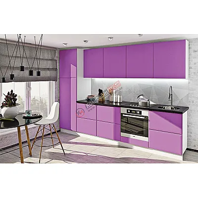 Модульна кухня Хай-тек софт-тач супермат 360см Бузок-0