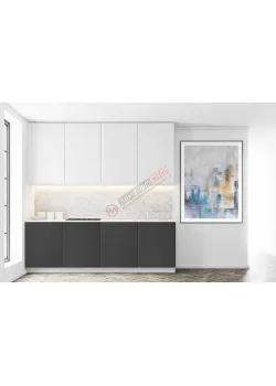 Модульная кухня Комфорт Хай-тек софт-тач супермат 2,0 м Белый, Грифель