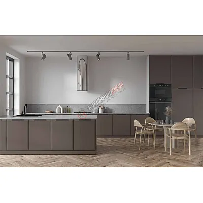 Модульна кухня Хай-тек софт-тач супермат 5.3 метра з кухонним островом Смокі-0