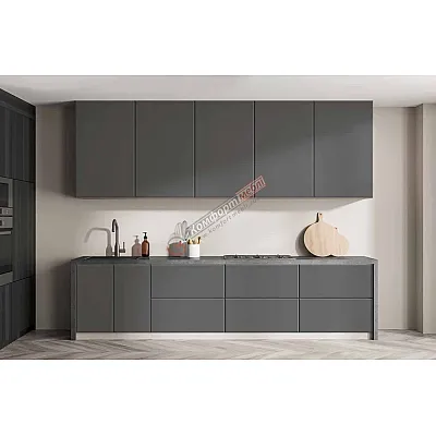 Модульна кухня Хай-тек софт-тач супермат 2,4м Графіт-0