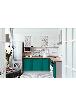 Модульна кухня Діамант 280 х 200см кутова Білий, Нефрит