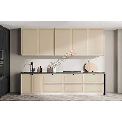 Модульная кухня Диамант 2,4м Крем-0