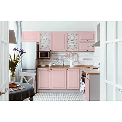Модульна кухня Діамант 2800 х 2000мм кутова Рожевий-0