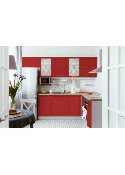 Модульна кухня Діамант 2,8 х 2м кутова Червоний
