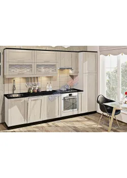 Модульная кухня Комфорт Престиж 300см Дуб крафт белый (беленый)