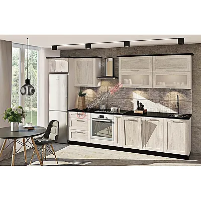 Модульна кухня Престиж 3430мм Дуб білений-0