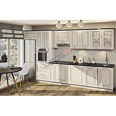 Модульная кухня Французский Престиж 3.6 метра Дуб беленый-0