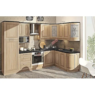 Модульная кухня Французский Престиж 3 х 1,7м угловая Дуб натуральный-0