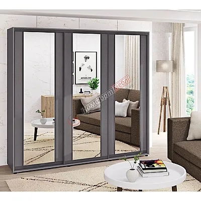 Шкаф-купе 260 см "Модель 7" трехдверный антрацит-0