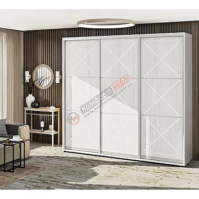 Шафа-купе 2.1 м "Прованс" глянець тридверна світла-0