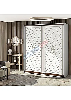 Шафа-купе 1.1 м "Венеція" глянець двохдверна біла