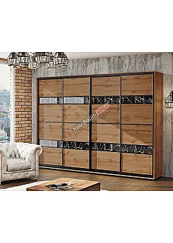 Шафа-купе 3.2 метра "Модель 5" 4х дверна дуб золотий
