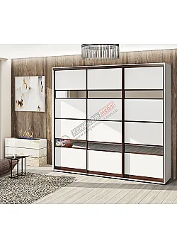 Шафа-купе 1800 мм "Модель 5" трьохдверна біла