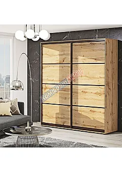 Шафа-купе 1,0 метра "З 4-х частин" двохдверна золотий дуб