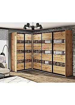 Шафа-купе "Модель 4" кутова дуб золотий