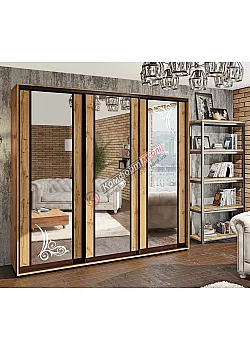 Шафа купе 2,2 метра "Модель 7" 3 дверна дуб аппалачі