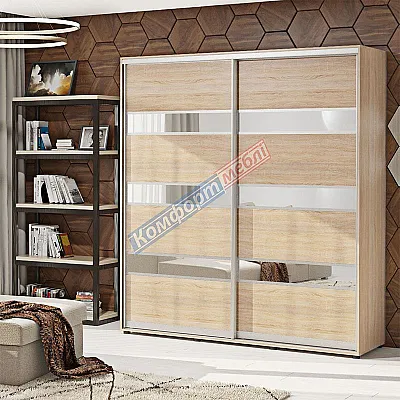 Шафа-купе 2 м "Модель 4" двохдверна дуб натуральний-0