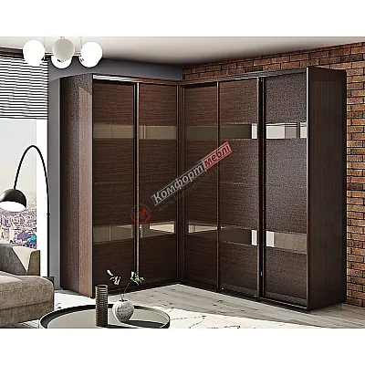 Шафа-купе "Модель 5" кутова венге-0