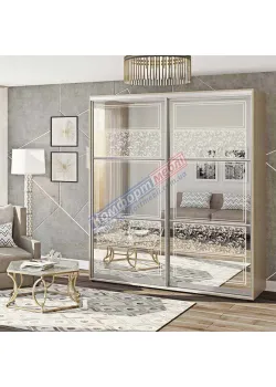 Шафа купе 1.7 м "Дзеркало" дводверна колір дуб сонома