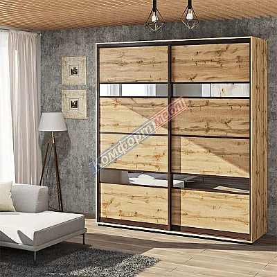 Шкаф-купе 1500 мм "Модель 5" двухдверный дуб аппалачи-0