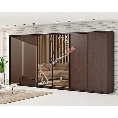 Шафа-купе 4,6 метра "ДСП" шестидверна венге-0