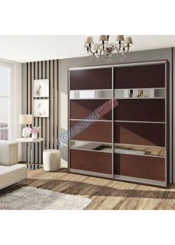 Шафа купе 2.0 метра "Модель 5" 2 дверна колір венге